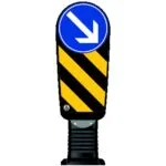 Esnek Refüj Başı Levhası Ø300mm TS EN 13422+A1 Performans Reflektifli 100cm