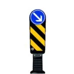 Esnek Refüj Başı Levhası Ø200mm TS EN 13422+A1 Performans Reflektifli 90cm