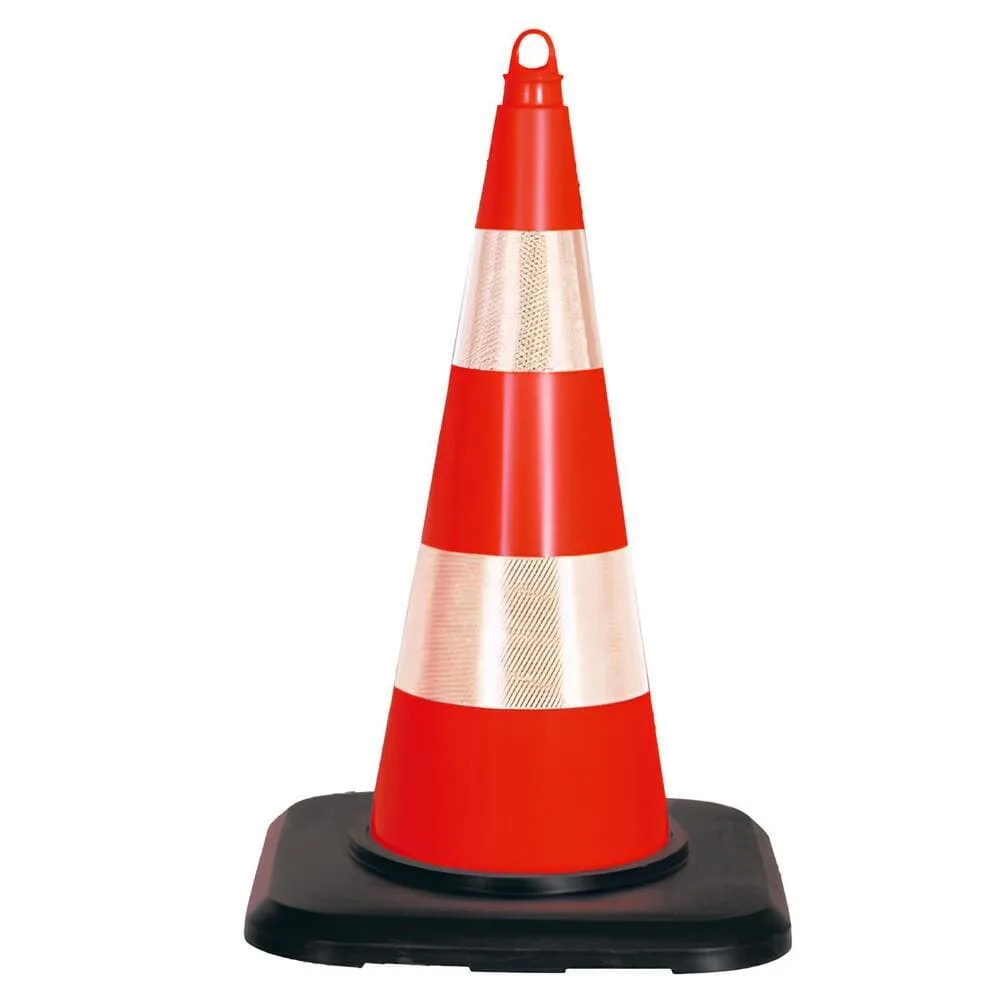 75 cm Ağırlıklı Trafik Konisi Yol Duba Reflektörlü Plastik Otopark Dubası - Görsel 1