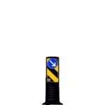 Esnek Refüj Başı Levhası Ø100mm TS EN 13422+A1 Performans Reflektifli