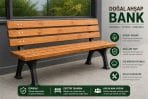 Döküm Bank Takımı Ahşap Döküm Bahçe Bankı - Görsel 7