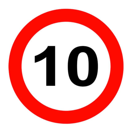 Azami Hız Sınırı 10 Trafik Levhası