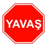 Yavaş Uyarı Levhası Dikkat Yavaş Levhası Yol Trafik Tabelası TT-2