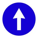 İleri Mecburi Yön Levhası İleri Mecburi Yön Trafik İşareti TT-35c