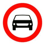 Motosiklet Hariç Motorlu Taşıt Trafiğine Kapalı Yol Levhası TT-6