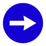 Sağa Mecburi Yön Levhası Sağa Mecburi Yön Trafik İşareti TT-35a