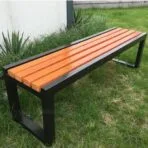 Park Demir Bank Bahçe Oturma Metal Ahşap Bank - Görsel 2