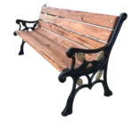 Desenli Döküm Bank Takımı Ahşap Döküm Bahçe Bankı - Görsel 3