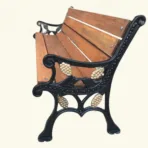 Desenli Döküm Bank Takımı Ahşap Döküm Bahçe Bankı