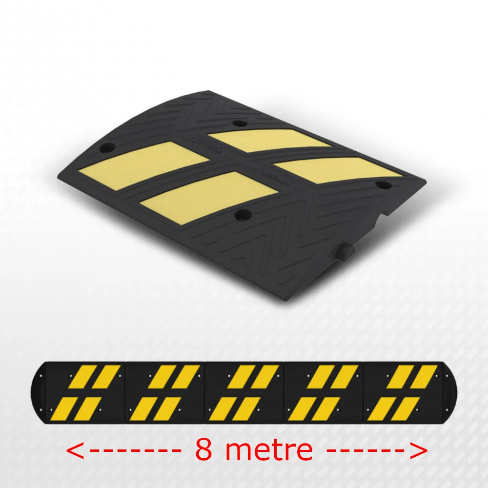 Kauçuk Hız Kesici Kasis Trafik Kasisi Fiyatı Otopark Kauçuk Şaseli Kasis 500x400x40mm 8 Metre - Görsel 1