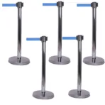 Paslanmaz Yönlendirme Bariyeri Şerit Bariyer Üretim Ayaklı - 304 Krom (5 adet)