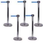 Paslanmaz Yönlendirme Bariyeri Şerit Bariyer Üretim Ayaklı - 304 Krom (5 adet)