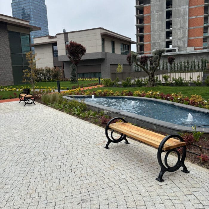 Site Oturma Bankı Daire Bank Modeli Döküm Bank - Görsel 3