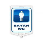 Bayan WC plastik yönlendirme levhası