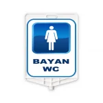 Bayan WC plastik yönlendirme levhası