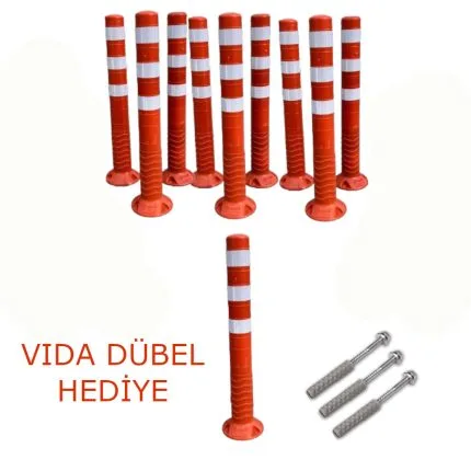 Delinatör 10lu Yol Şerit Ayırıcı Delinatör 75 cm