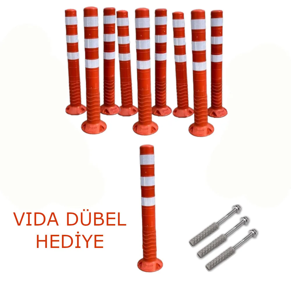 delinator-10lu-yol-serit-ayirici-ikaz-urunu Delinatör 10lu Yol Şerit Ayırıcı Delinatör 75 cm - Görsel 1