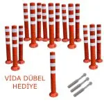 Delinatör 16lı Yol Şerit Ayırıcı Delinatör 75 cm Ekonomik