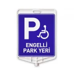 Engelli park yeri plastik trafik levhası