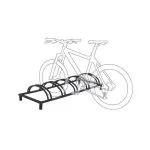 Bisiklet Park Demiri 5’li – 5 Bisiklet Kapasiteli Metal Park Yeri (154x50x35 cm)